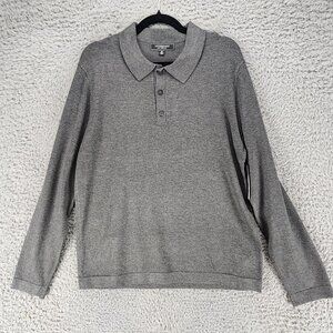 Liverpool Sweater  Mens Medium Gray Long Sleeve Collared Pullover *NWT*